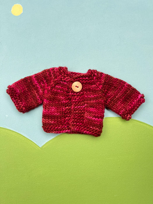 Little Forever Friend Knit Sweater - Cranberry