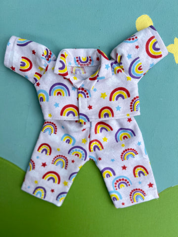 Cuddle Flannel PJ's  -  Rainbows