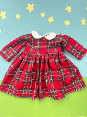 Forever Friend Party Dress - Red Plaid