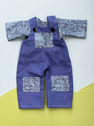 Little Friend Overalls and Top - Blue Forest Fun