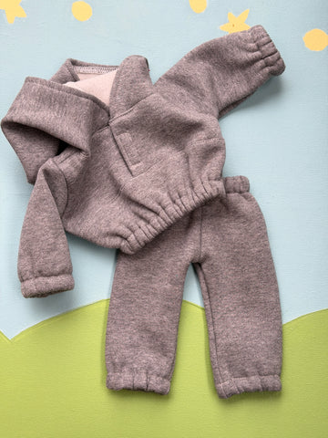 Little Friend 1/4 Hoodie and Jogger - City Grey