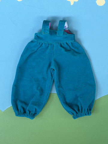 The 'Maxine'  Overalls - Teal Cord
