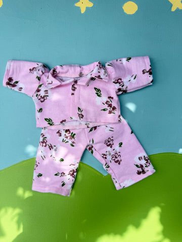 Little Friend  PJ's - Pink Floral Flannel