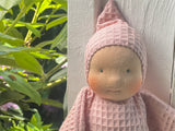 Little Snuggle Doll - Pretty Pink Cotton Waffle