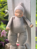 Little Snuggle Doll - Light Grey (Blue Eyes)