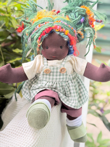 Sitting Friend - Hailey (dark brown skin tone)