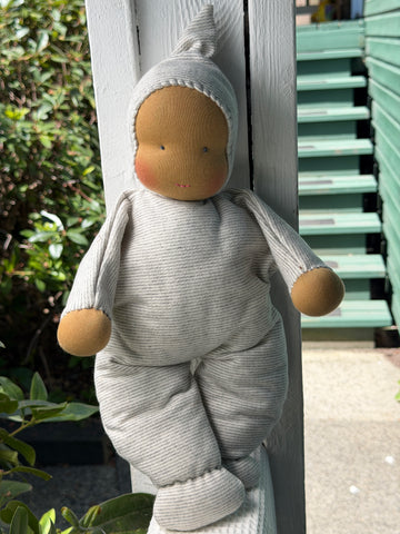 Snuggle Doll - Light Stripe (mocha skin tone)