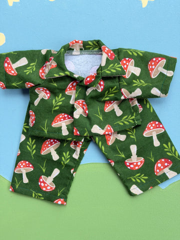 Classic/Sitting Friend Flannel PJ's- Mushrooms