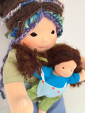 Sitting Friend and Child Mika and Mizuki(sunkissed)