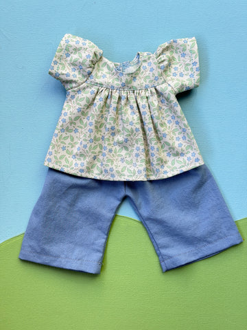 Little Friend Outfit Petite Blue Floral