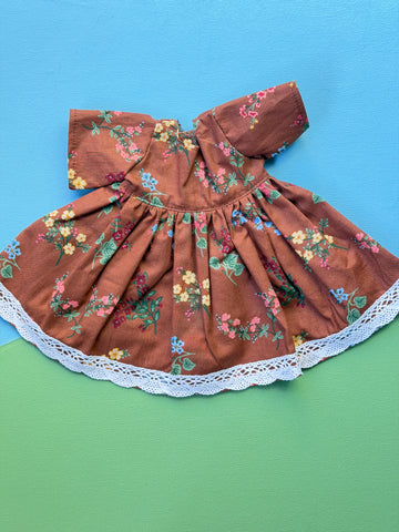 Little Friend Dress Brown Floral