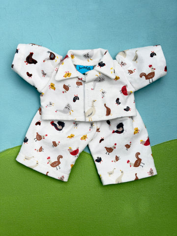 Piccolina/Little Buddy PJ's - Chickens Flannel