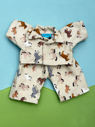 Piccolina/Little Buddy PJ's - Horsey Flannel