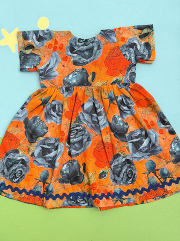 Forever Friend Dress Orange Halloween Floral