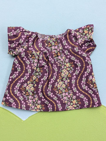 Cuddle Doll Dress - Floral Wave