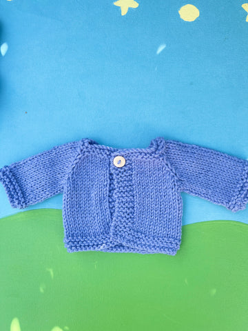 Classic/Sitting Friend Knit Sweater -  Light Blue